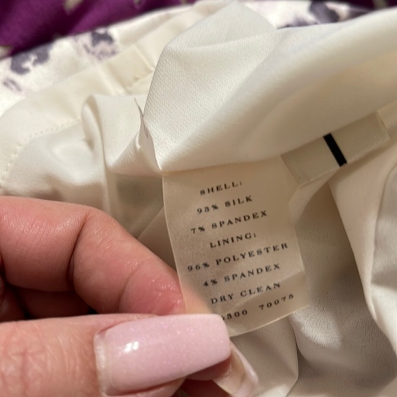 Ann Taylor Silk Purple and Ivory Dress - Picture 8 of 9